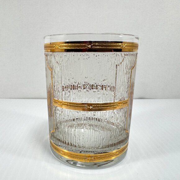 Culver Rocky Mountain National Park Colorado Low Ball Glass Gold Deer Ram - Picture 4 of 5